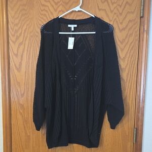 Maurices Black Open Front Cardigan Sweater